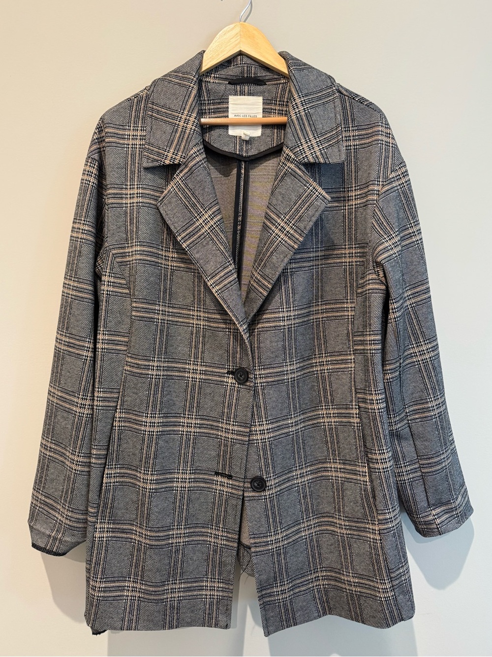 Anthropologie, Avec Les Filles Longline Plaid Blazer, 1X